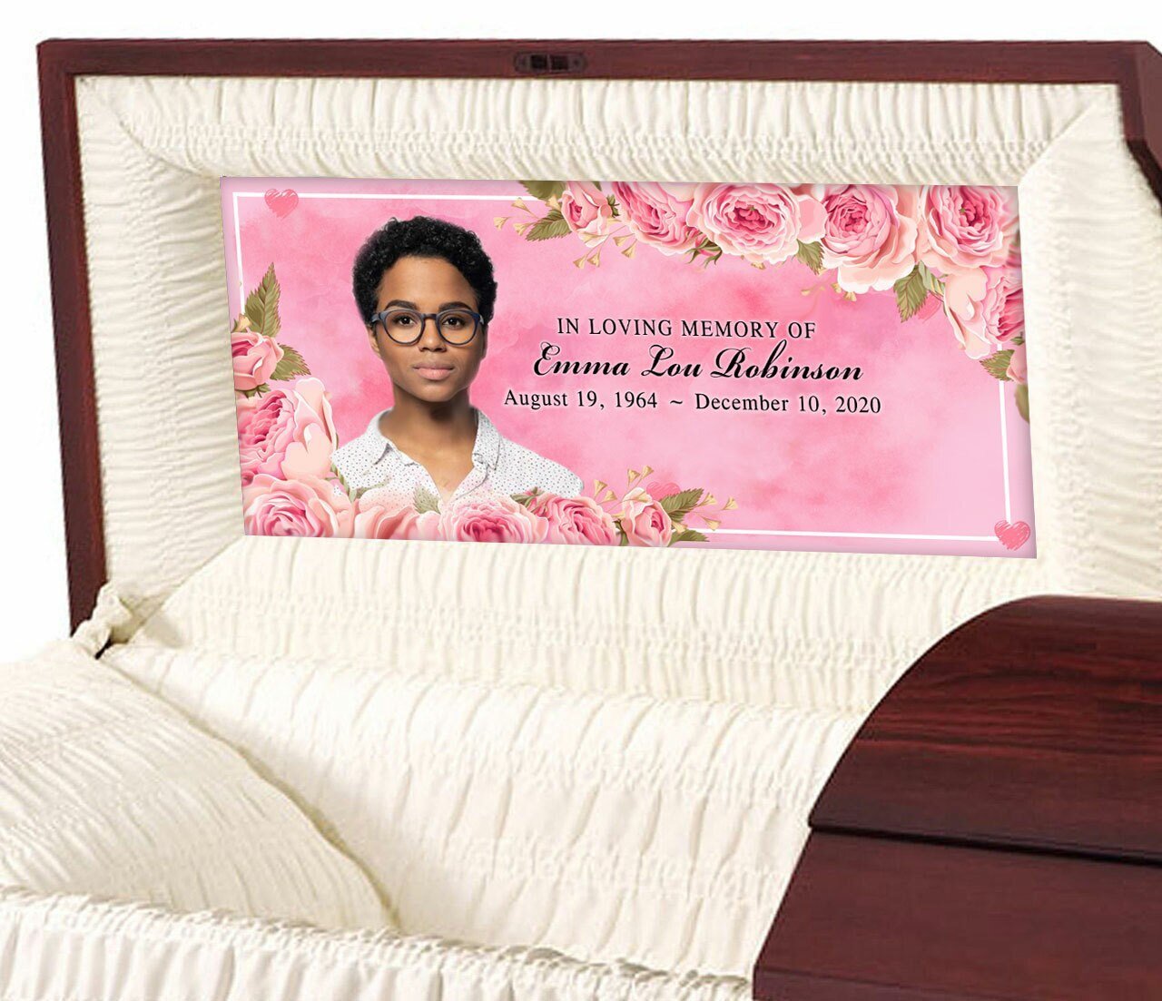 Custom Casket Panel Insert - Rose Border Design - Celebrate Prints