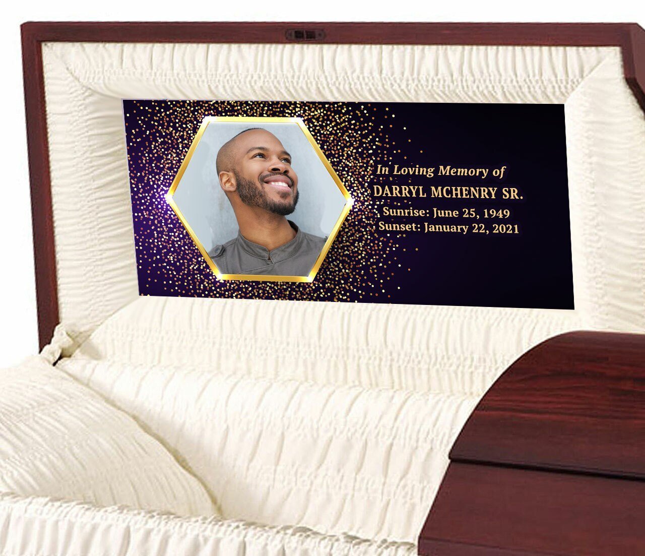 Custom Casket Panel Insert - Royal Glory Design - Celebrate Prints
