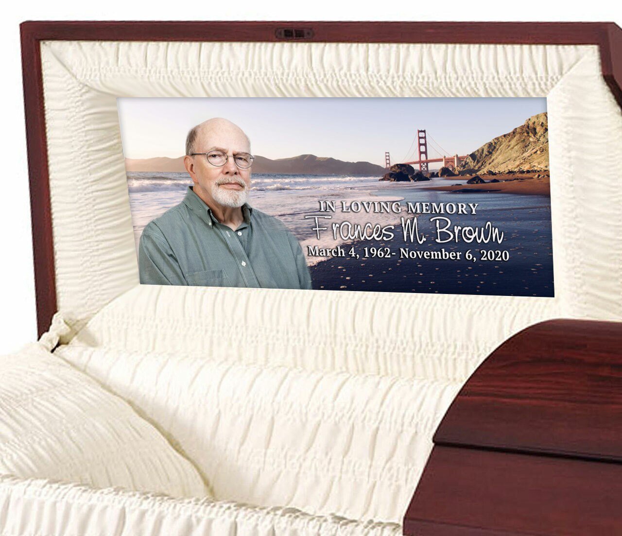 Custom Casket Panel Insert - San Francisco Design - Celebrate Prints