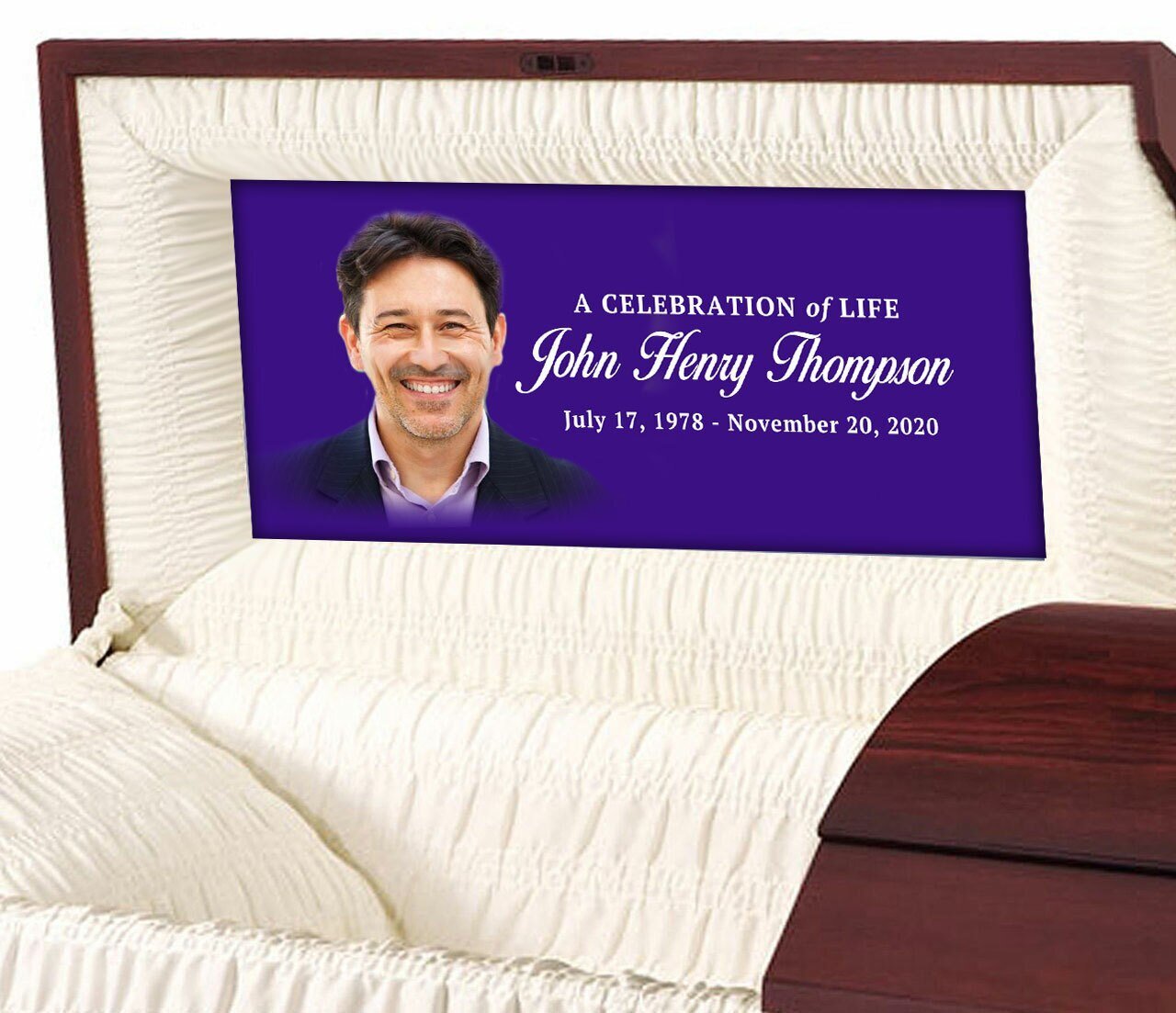 Custom Casket Panel Insert - Solid Color Design - Celebrate Prints