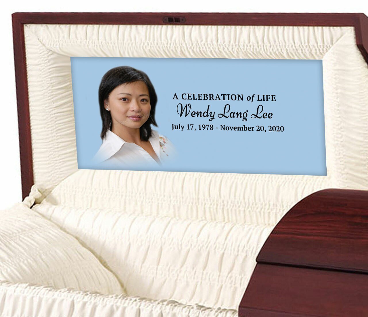 Custom Casket Panel Insert - Solid Pastel Design - Celebrate Prints