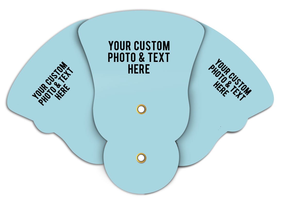 Custom Folding Hand Held Fan Your Background (Pack of 10) - Celebrate Prints