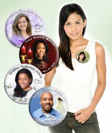 Custom Memorial Button Pin Your Design (Pack of 10) - Celebrate Prints