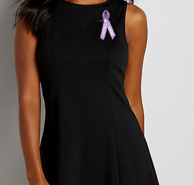 Custom Vertical 2 Color Awareness Ribbon - Pack of 10 - Celebrate Prints