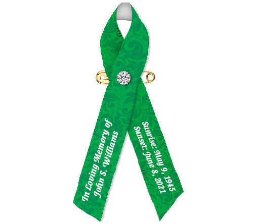 Damask Memorial Awareness Ribbon - Pack of 10 - Celebrate Prints