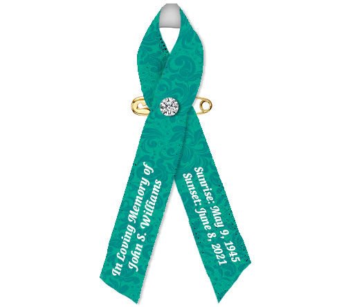 Damask Memorial Awareness Ribbon - Pack of 10 - Celebrate Prints