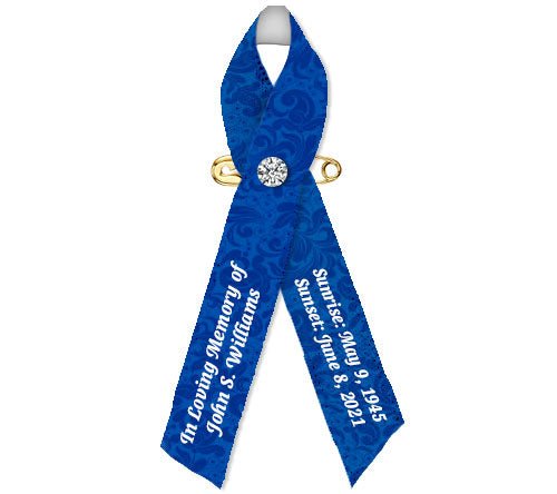 Damask Memorial Awareness Ribbon - Pack of 10 - Celebrate Prints