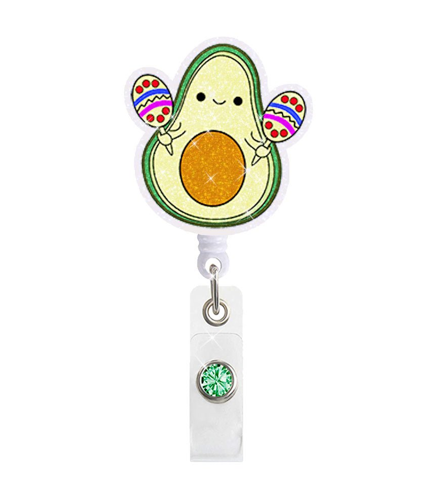 Dancing Avocado Acrylic Badge Reel Holder - Celebrate Prints