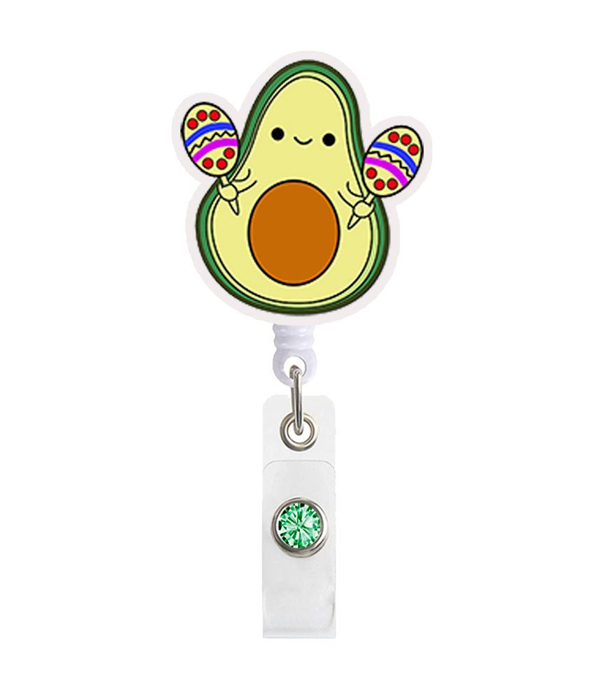 Dancing Avocado Acrylic Badge Reel Holder - Celebrate Prints