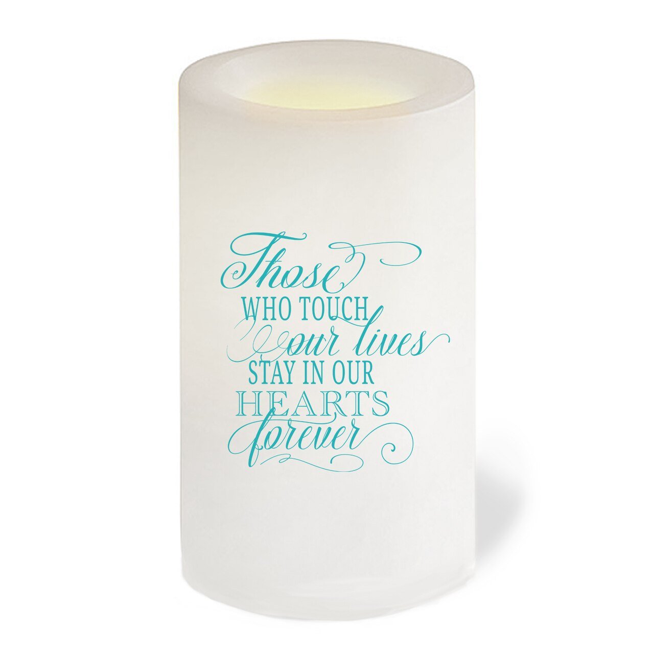 Dedication Personalized Flameless LED Memorial Candle - Celebrate Prints