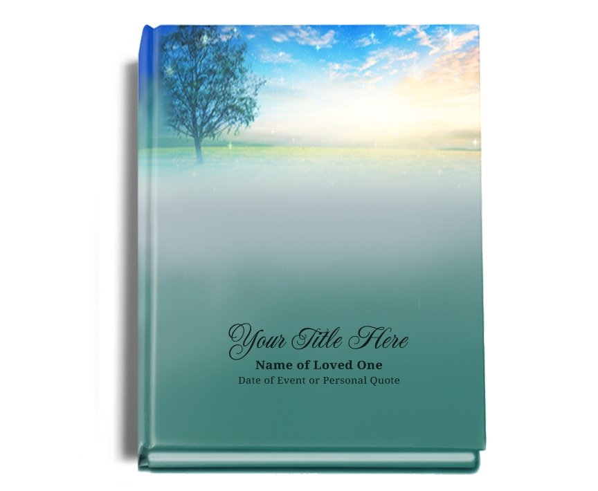 Destiny Perfect Bind Memorial Funeral Guest Book - Celebrate Prints