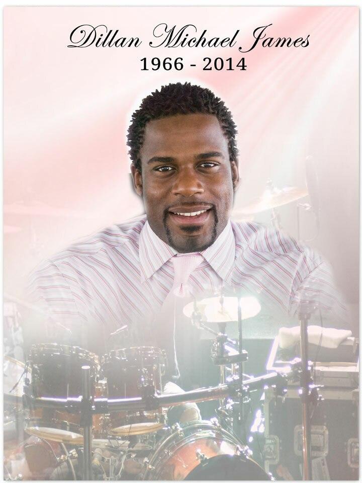 Drums Funeral Memorial Poster - Celebrate Prints