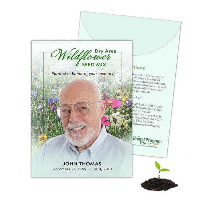 Dry Area Custom Wildflower Seed Packet (Pack of 10) - Celebrate Prints
