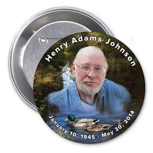 Duck Pond Memorial Button Pin (Pack of 10) - Celebrate Prints