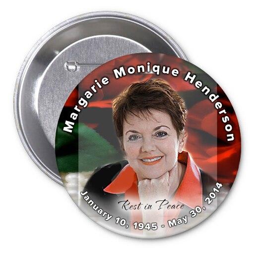 Elegance Memorial Button Pin (Pack of 10) - Celebrate Prints