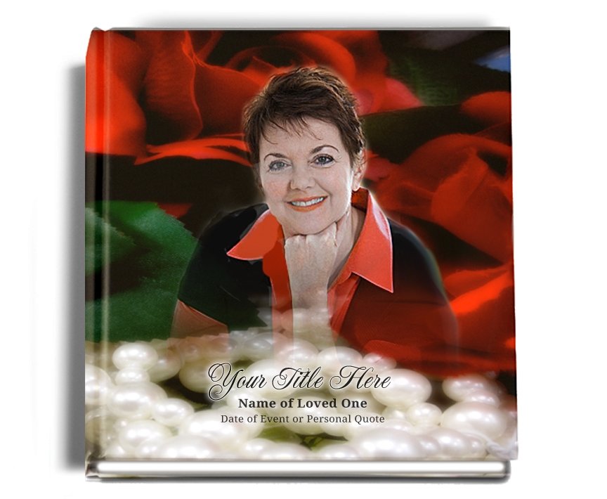 Elegance Perfect Bind Memorial Funeral Guest Book - Celebrate Prints