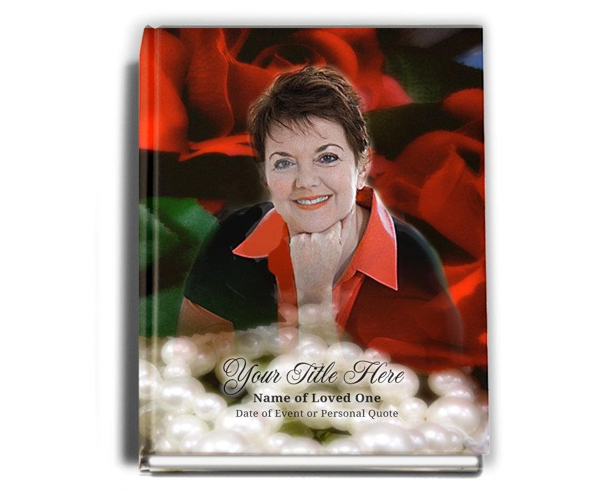 Elegance Perfect Bind Memorial Funeral Guest Book - Celebrate Prints