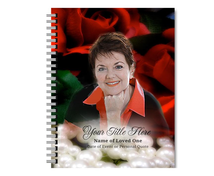Elegance Spiral Wire Bind Memorial Funeral Guest Book - Celebrate Prints