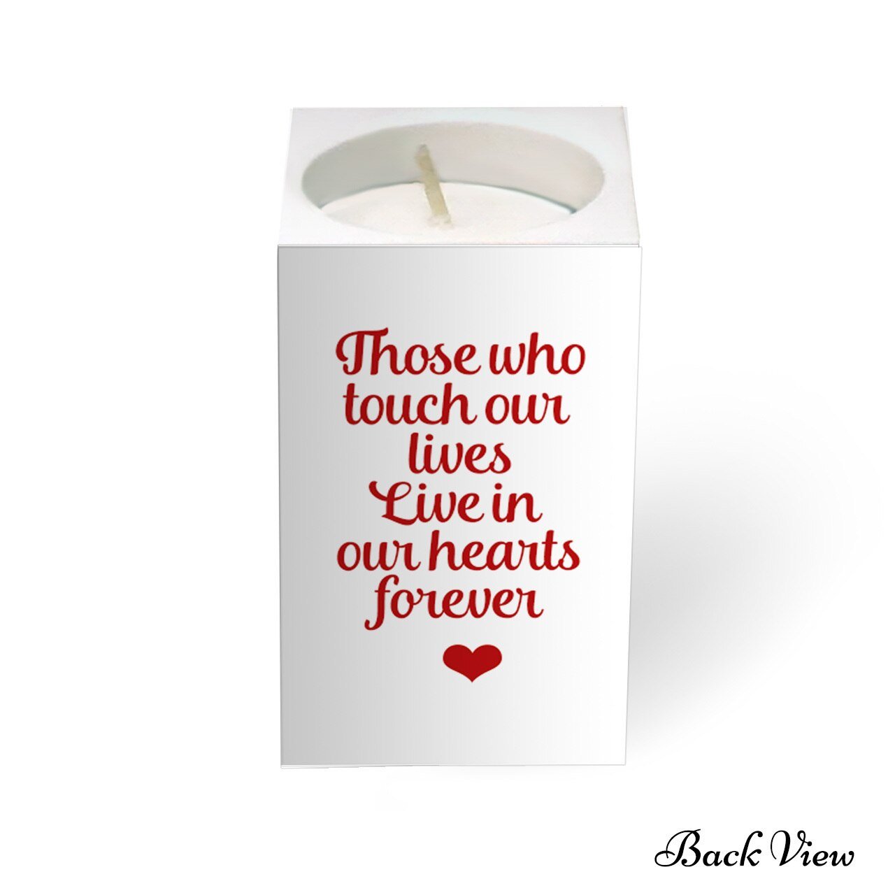 Elegant Floral Mini Tea Light Memorial Candle & Holder - Celebrate Prints