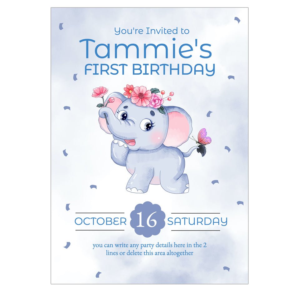 Ellie Kids Birthday Invitation Template - Celebrate Prints