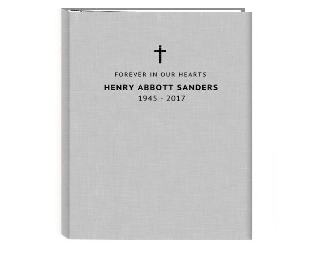Embellish Icon Linen Memorial Funeral Guest Book - Celebrate Prints