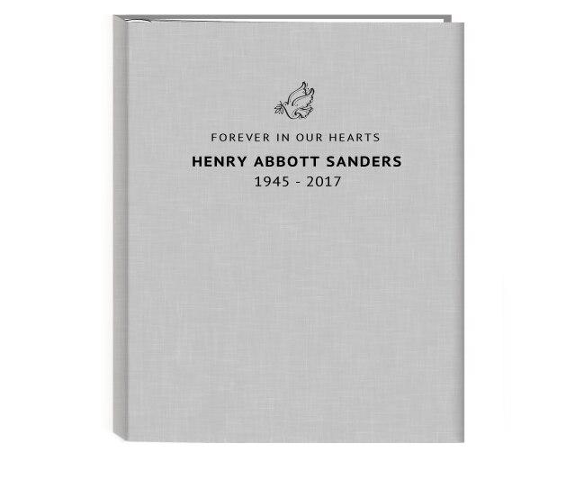 Embellish Icon Linen Memorial Funeral Guest Book - Celebrate Prints