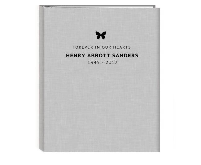 Embellish Icon Linen Memorial Funeral Guest Book - Celebrate Prints