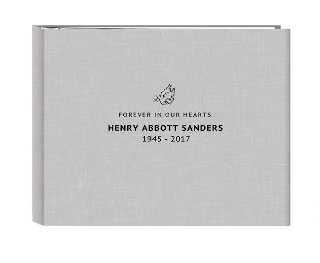 Embellish Icon Linen Memorial Funeral Guest Book - Celebrate Prints