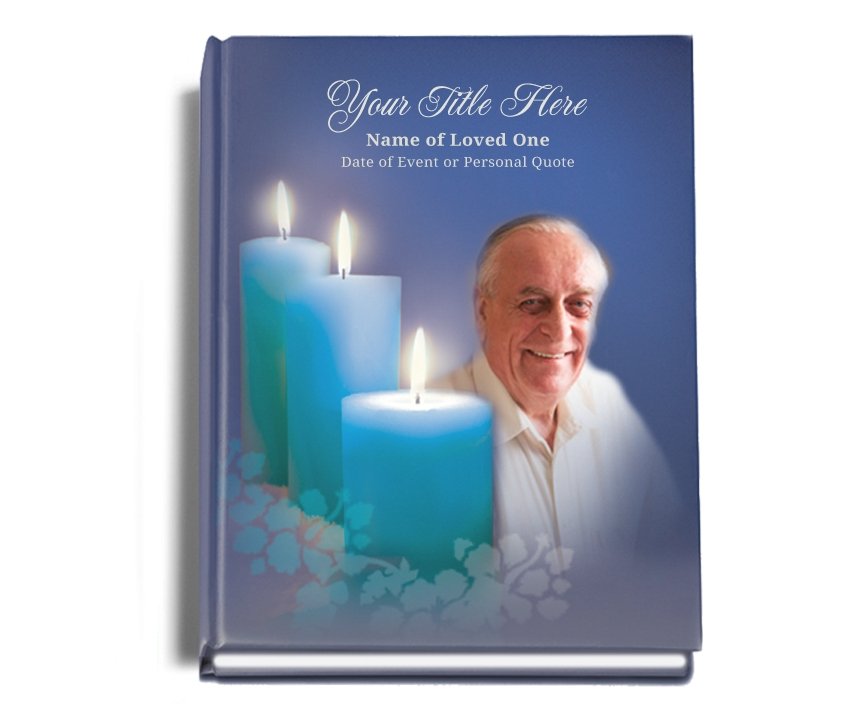 Enlighten Perfect Bind Memorial Funeral Guest Book - Celebrate Prints
