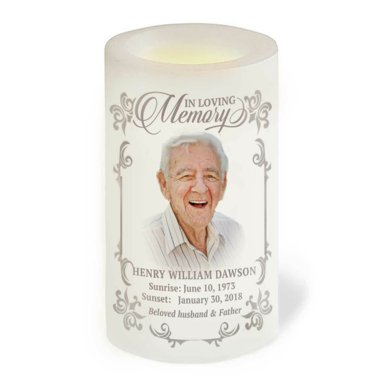 Eureka Personalized Flameless LED Memorial Candle - Celebrate Prints