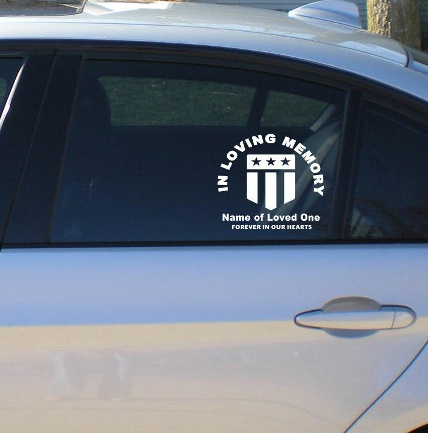 Flag In Loving Memory Car Decal - Celebrate Prints