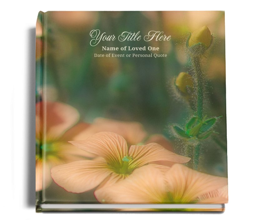 Floral Perfect Bind Memorial Funeral Guest Book - Celebrate Prints