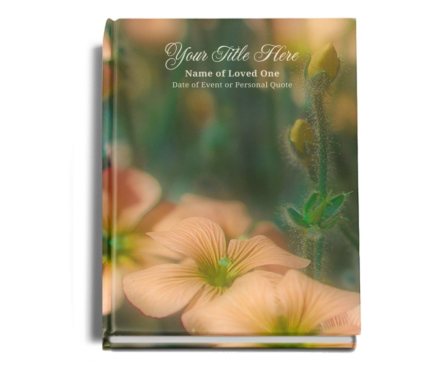 Floral Perfect Bind Memorial Funeral Guest Book - Celebrate Prints