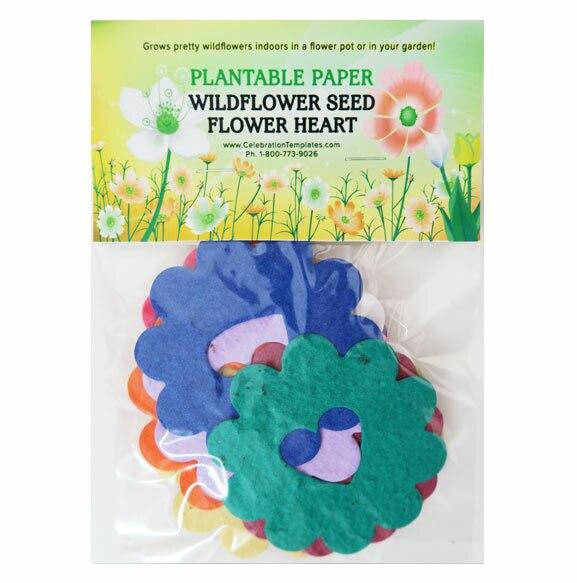 wildflower heart seeds Flower Heart Plantable Seed Paper Shapes (Set of 12 Colors)