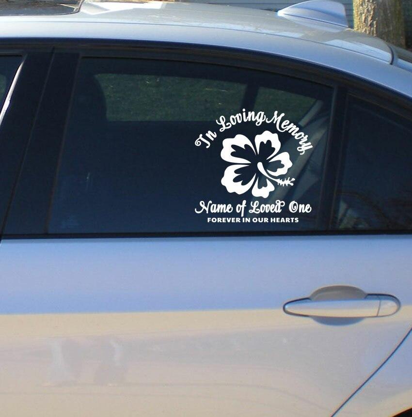 Flower In Loving Memory Car Decal - Celebrate Prints