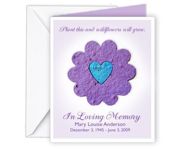 Flower Plantable Memorial Card (Pack of 25) - Celebrate Prints