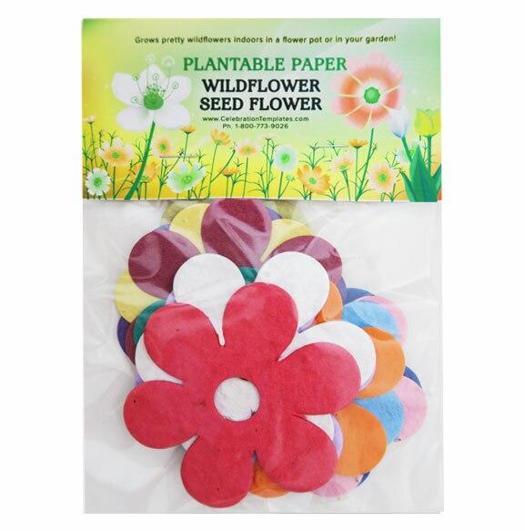Flower Plantable Seed Paper Shapes (Set of 12 Colors) - Celebrate Prints