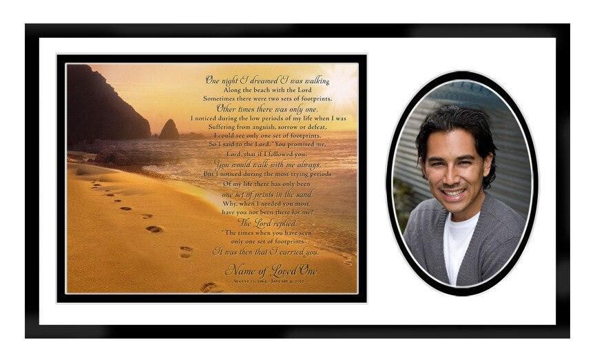 Footprints Memorial Frame Plaque Keepsake - Celebrate Prints