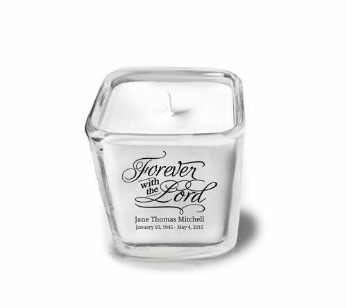 Forever With Lord Glass Cube Memorial Candle - Celebrate Prints