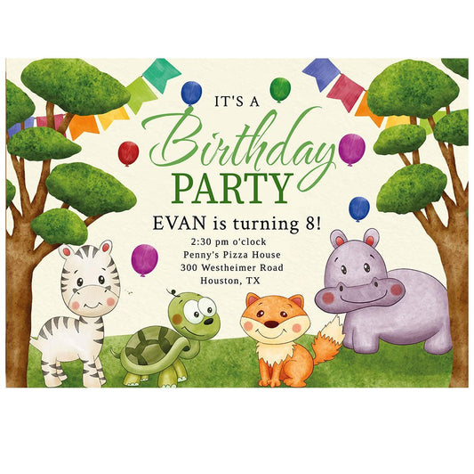 Friends Kids Birthday Invitation Template - Celebrate Prints