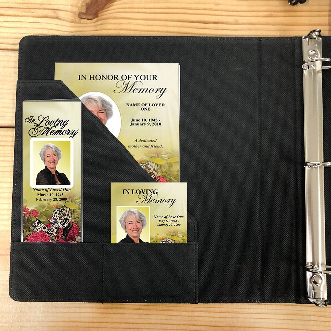 Funeral Guest Book Binder Leatherette Suede Dove of Peace - Celebrate Prints