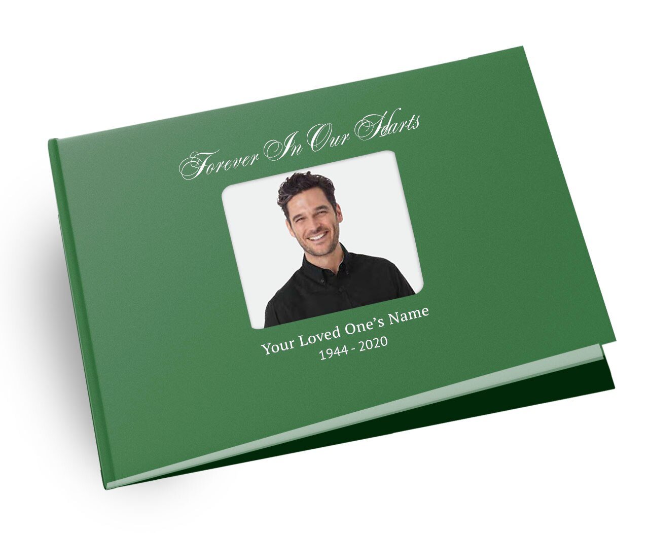 Galant Landscape Linen Funeral Guest Book - Celebrate Prints