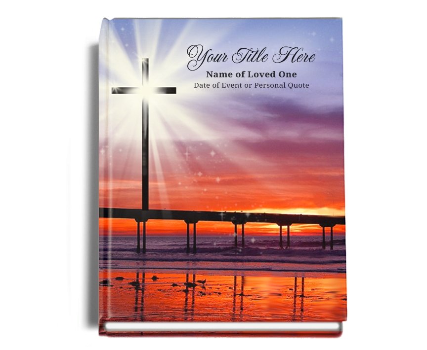 Glorify Perfect Bind Memorial Funeral Guest Book - Celebrate Prints