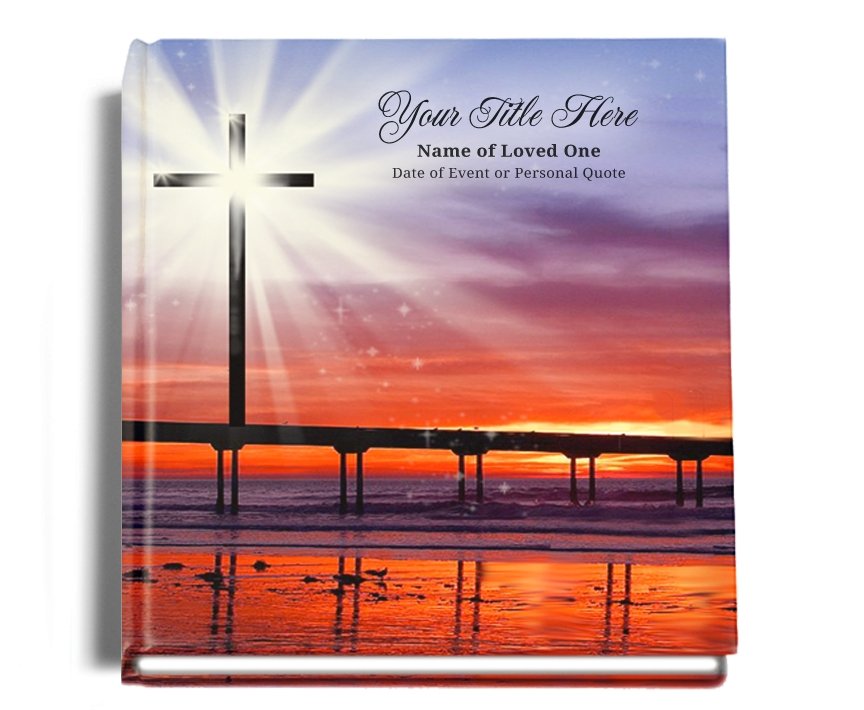 Glorify Perfect Bind Memorial Funeral Guest Book - Celebrate Prints