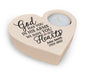 God's Arms Stone Heart Memorial Tea Light Candle Holder - Celebrate Prints