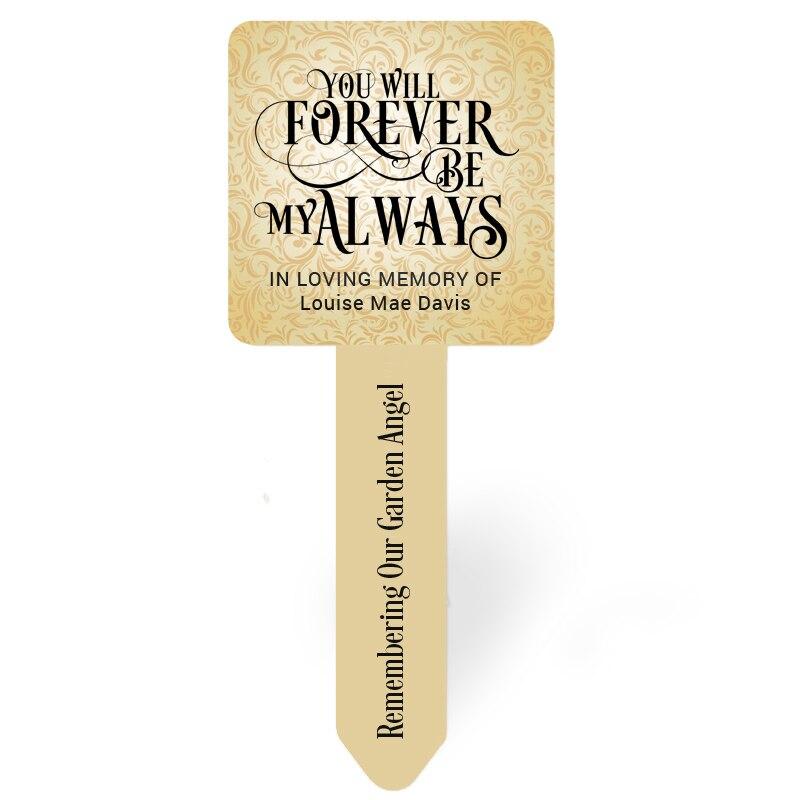 Golden Flourish Personalized Memorial Garden Plant Stake - Celebrate Prints