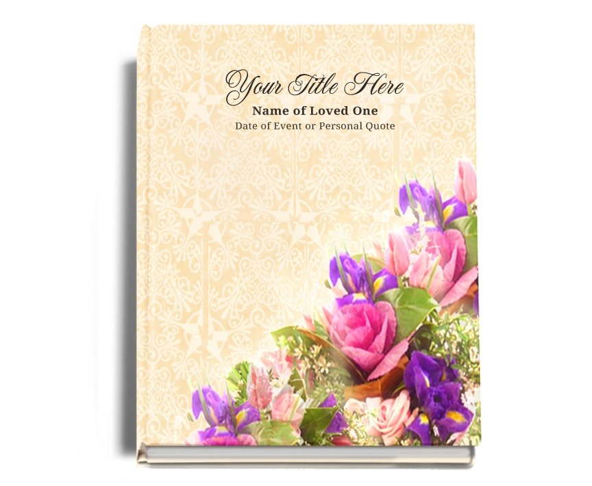 Golden Perfect Bind Memorial Funeral Guest Book - Celebrate Prints