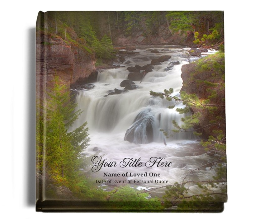 Graceful Perfect Bind Memorial Funeral Guest Book - Celebrate Prints