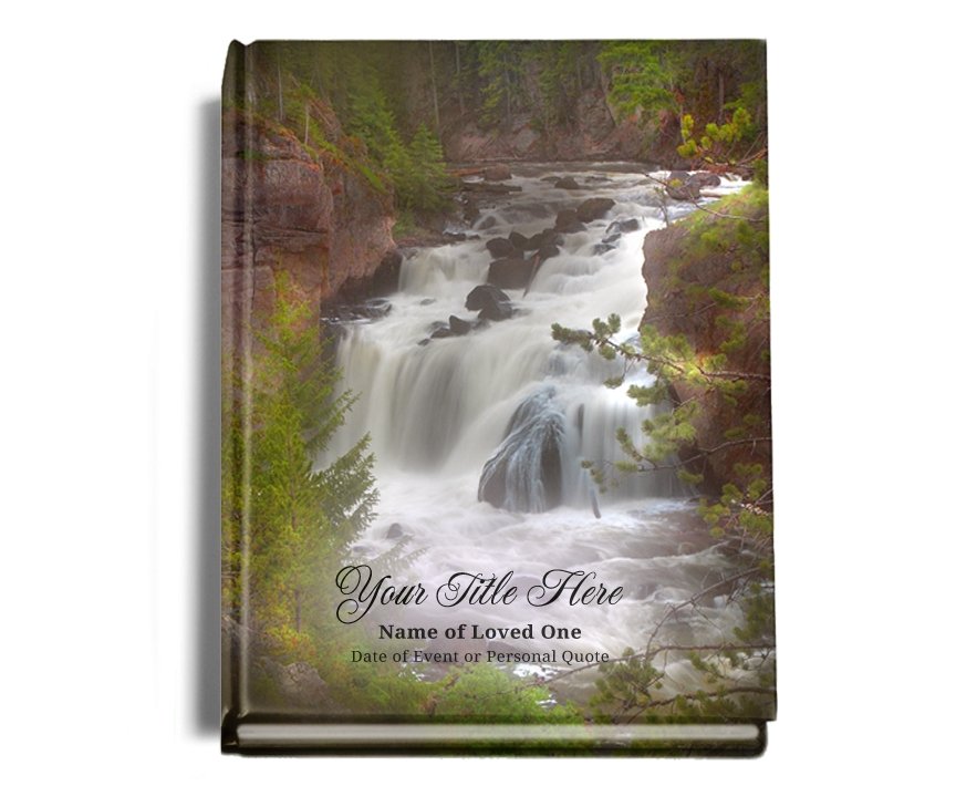 Graceful Perfect Bind Memorial Funeral Guest Book - Celebrate Prints