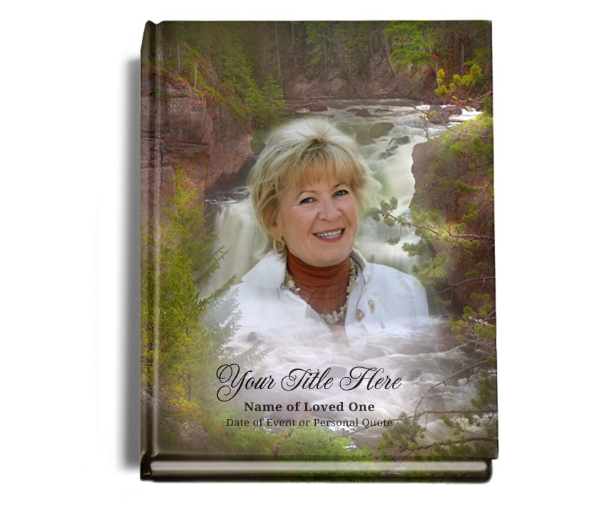 Graceful Perfect Bind Memorial Funeral Guest Book - Celebrate Prints
